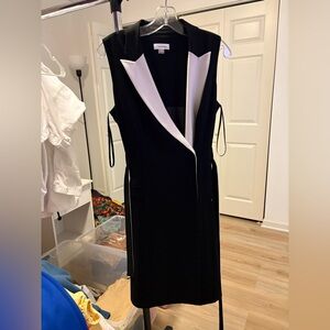 Calvin Klein Black Dress with White Accents